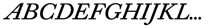 Willy Caslon Book Italic Font UPPERCASE