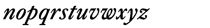 Willy Caslon Book Italic Font LOWERCASE