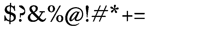 Willy Caslon Book Font OTHER CHARS