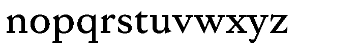 Willy Caslon Book Font LOWERCASE