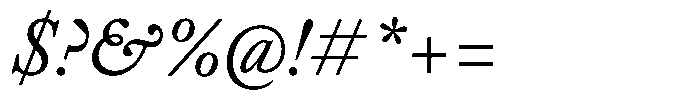 Willy Caslon Regular Italic Font OTHER CHARS