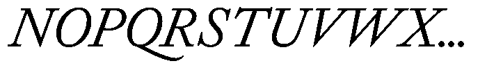 Willy Caslon Regular Italic Font UPPERCASE