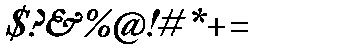 Willy Caslon Semi Bold Italic Font OTHER CHARS