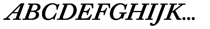 Willy Caslon Semi Bold Italic Font UPPERCASE