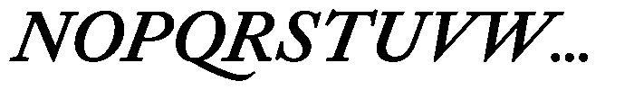 Willy Caslon Semi Bold Italic Font UPPERCASE