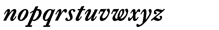 Willy Caslon Semi Bold Italic Font LOWERCASE