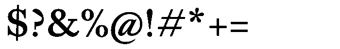Willy Caslon Semi Bold Font OTHER CHARS