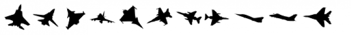 Wingbat Flight Font UPPERCASE