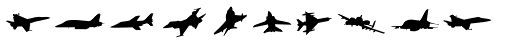 Wingbat Flight Font LOWERCASE