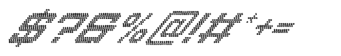 Winner Scoreboard Wide Bold Extra Italic Font OTHER CHARS