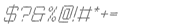 Winner Scoreboard Wide Light Italic Font OTHER CHARS