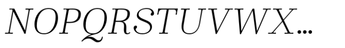 Winslow Book Hairline Italic Font UPPERCASE