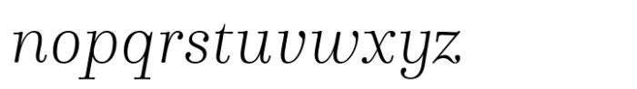 Winslow Book Hairline Italic Font LOWERCASE