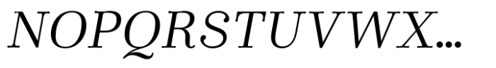 Winslow Book Regular Italic Font UPPERCASE