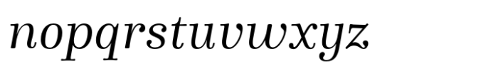 Winslow Book Regular Italic Font LOWERCASE