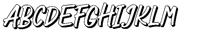 Winter Sign Extrude Extrude Font UPPERCASE