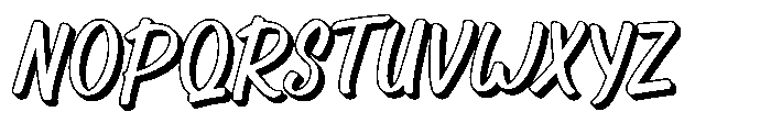 Winter Sign Extrude Extrude Font UPPERCASE