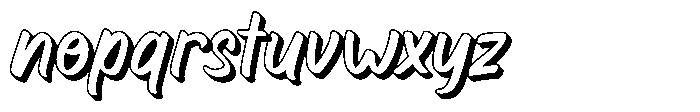Winter Sign Extrude Extrude Font LOWERCASE