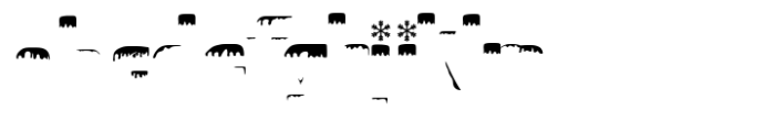Winter Snowy Snow Decoration Font LOWERCASE