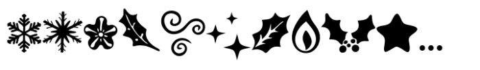 Winterlight Season Symbols Regular Font UPPERCASE