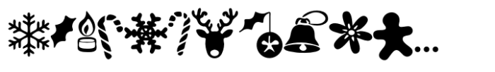 Winterlight Season Symbols Regular Font UPPERCASE