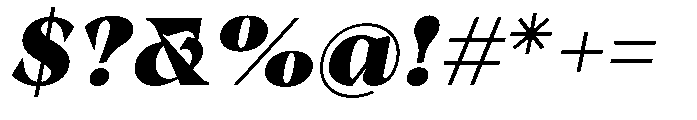 Winzer Serif Black Slanted Font OTHER CHARS