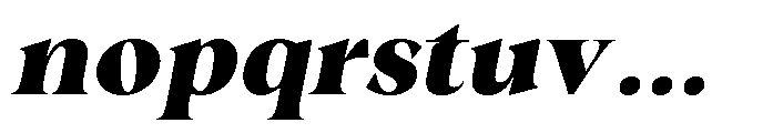 Winzer Serif Black Slanted Font LOWERCASE