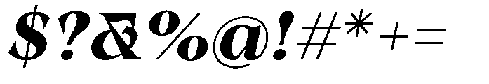 Winzer Serif Bold Slanted Font OTHER CHARS