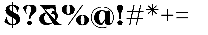 Winzer Serif Bold Font OTHER CHARS