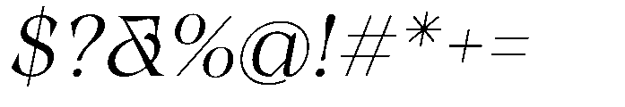 Winzer Serif Extra Light Italic Font OTHER CHARS