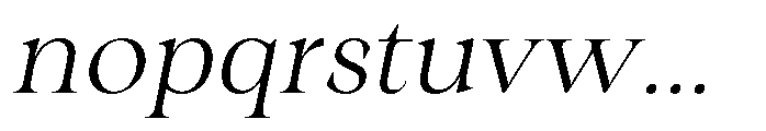 Winzer Serif Extra Light Slanted Font LOWERCASE