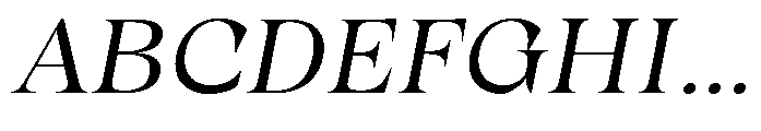 Winzer Serif Light Slanted Font UPPERCASE