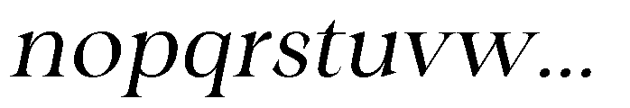 Winzer Serif Light Slanted Font LOWERCASE