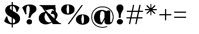 Winzer Serif Optical Black Font OTHER CHARS
