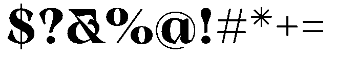 Winzer Serif Optical Bold Font OTHER CHARS