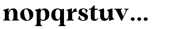 Winzer Serif Optical Bold Font LOWERCASE