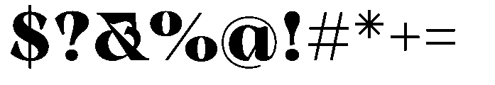 Winzer Serif Optical Extra Bold Font OTHER CHARS