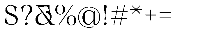 Winzer Serif Optical Extra Light Font OTHER CHARS