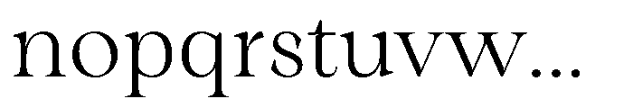 Winzer Serif Optical Extra Light Font LOWERCASE