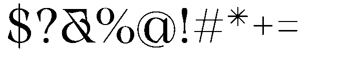 Winzer Serif Optical Light Font OTHER CHARS