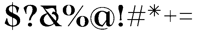 Winzer Serif Optical Regular Font OTHER CHARS