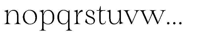 Winzer Serif Optical Thin Font LOWERCASE