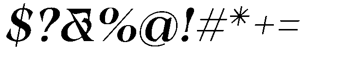 Winzer Serif Slanted Font OTHER CHARS