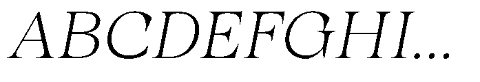 Winzer Serif Thin Italic Font UPPERCASE