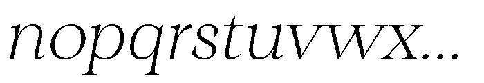 Winzer Serif Thin Italic Font LOWERCASE
