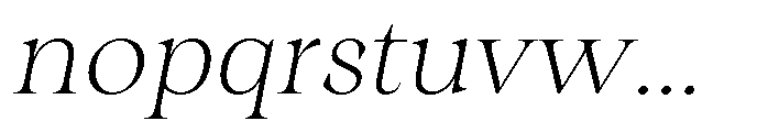 Winzer Serif Thin Slanted Font LOWERCASE