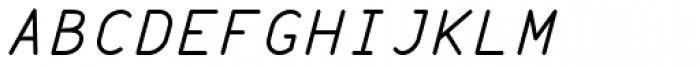 Wire Type Mono Italic Font UPPERCASE