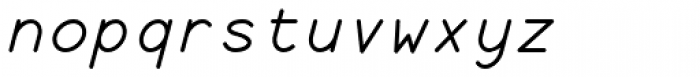 Wire Type Mono Italic Font LOWERCASE