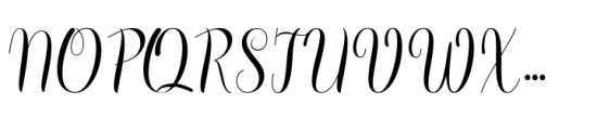 Wistina Script Font UPPERCASE