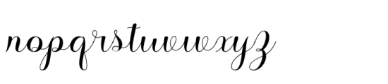 Wistina Script Font LOWERCASE